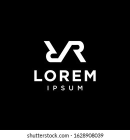 initial R RR icon logo logotype font vector design in elegant and trendy sporty monogram style