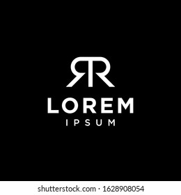 initial R RR icon logo logotype font vector design in elegant and trendy sporty monogram style