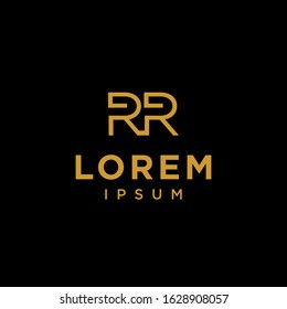 initial R RR icon logo logotype font vector design in elegant and trendy sporty monogram style