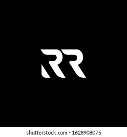initial R RR icon logo logotype font vector design in elegant and trendy sporty monogram style