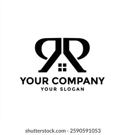 Initial R or RR for Real Estate Logo focused on Excellent Customer Service and Philanthropy