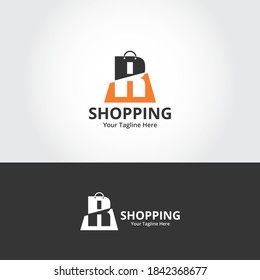 Initial  R Shop Logo designs Template. Illustration vector graphic of  letter and shop bag combination logo design concept. Perfect for Ecommerce,sale, discount or store web element. Company emblem