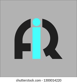 Initial A I R  strong bold minimalist logo design