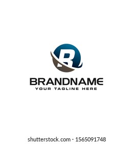 initial R technology swoosh company letter logo design vector icon template