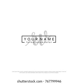 Initial R & V elegant logo template vector