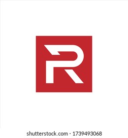 The initial R vector design logo is simple and elegant