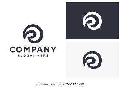 initial r vector modern logo
