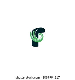 Initial R Wave Abstact Swirl Logo Design.