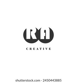 Initial RA company creative label trendy idea brand