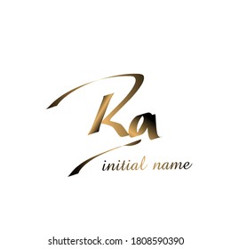 Initial Ra handwriting logo template vector