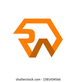 initial RA Letter R A logo design vector. creative and modern graphic concept illustrations