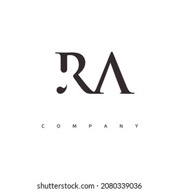 Initial RA Logo Design Vector