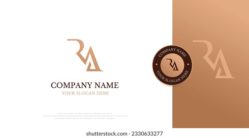 Initial RA Logo Design vector