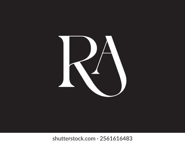 Initial RA Logo Design Vector
