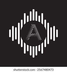 Initial Rained Logo Combine With Letter A Vector Template
