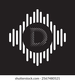 Initial Rained Logo Combine With Letter D Vector Template