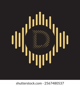 Initial Rained Logo Combine With Letter D Vector Template