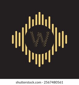 Initial Rained Logo Combine With Letter W Vector Template