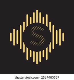Initial Rained Logo Combine With Letter S Vector Template