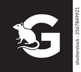 Initial Rat Logo Combine With Letter G Vector Template