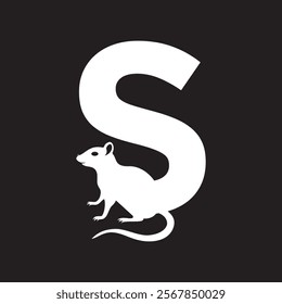 Initial Rat Logo Combine With Letter S Vector Template