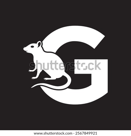Initial Rat Logo Combine With Letter G Vector Template