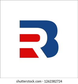 initial RB or BR logo vector template
