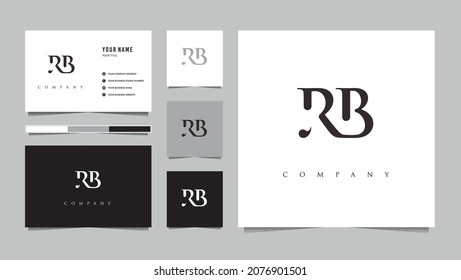 Initial RB logo and business card