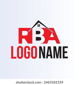 initial RBA letters real estate construction logo vector RBA initial letter builders real estate logo design vector. construction, housing, home marker, property, building, apartment, flat, logo