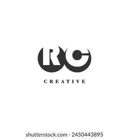Initial RC company creative label trendy idea brand