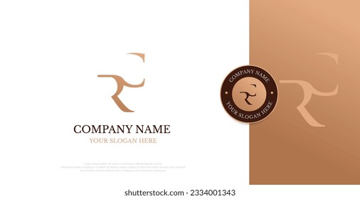 Initial RC Logo Design Vector