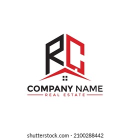 Initial RC real estate letter logo vector. RC real estate design template