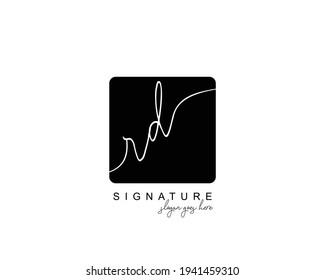 Monograma de belleza inicial de RD y diseño elegante de logotipo, logotipo de escritura a mano de firma inicial, boda, moda, floral y botánica con plantilla creativa.