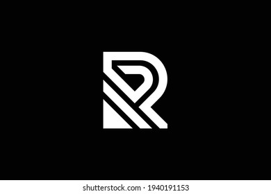 Initial RD DR modern monogram and elegant logo design, Professional Letters Vector Icon Logo on black background.