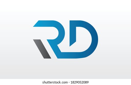 Initial rd letter logo with creative modern business typography vector template. Creative letter rd logo design.