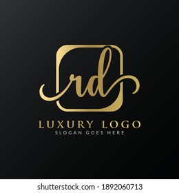 Initial rd letter Logo Design Modern Typography Vector Template. Creative Luxury letter rd logo design.