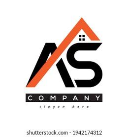 vector inicial del logotipo del AS inmobiliario