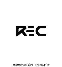 initial REC Letter Logo Design Monogram Icon Vector Template