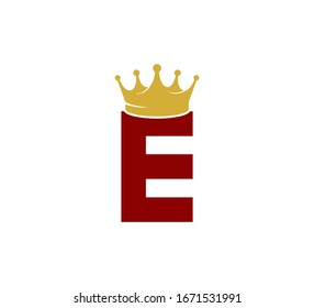 Erstmaliges Roter Brief-Logo mit Goldkrone E 