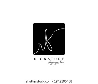 Initial RF beauty monogram and elegant logo design, handwriting logo of initial signature, wedding, fashion, floral and botanical with creative template.