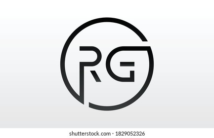 Initial rg letter logo with creative modern business typography vector template. Creative letter rg logo design.