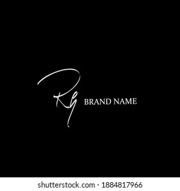 R H RH Erstmalige Handschrift oder handgeschriebenes Logo für die Identität