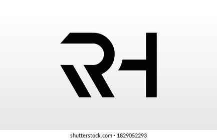 Initial rh letter logo with creative modern business typography vector template. Creative letter rh logo design.