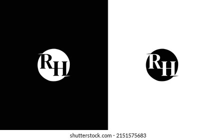Initial rh letter logo with creative modern business typography vector template. Creative letter rh logo design.