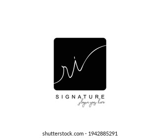 Initial RI beauty monogram and elegant logo design, handwriting logo of initial signature, wedding, fashion, floral and botanical with creative template.
