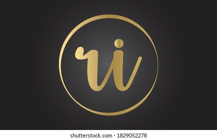 Logo inicial de la letra ri con plantilla de vector de tipografía empresarial moderna creativa. Diseño del logo de la carta creativa ri.