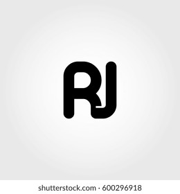 initial rj black business logo