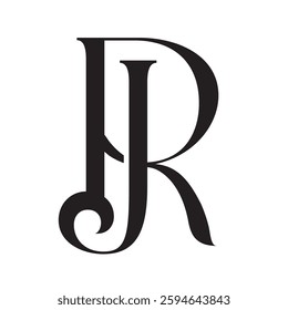 Initial RJ or JR creative, modern, and elegant vector logo design templates for luxury business