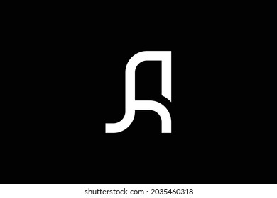 Initial RJ JR modern monogram and elegant logo design, Professional Letters Vector Icon Logo on black background