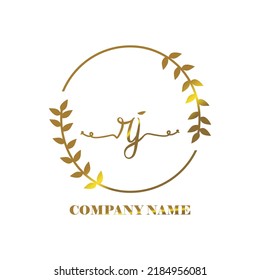 initial RJ logo vector handwriting signature Elegant branding art